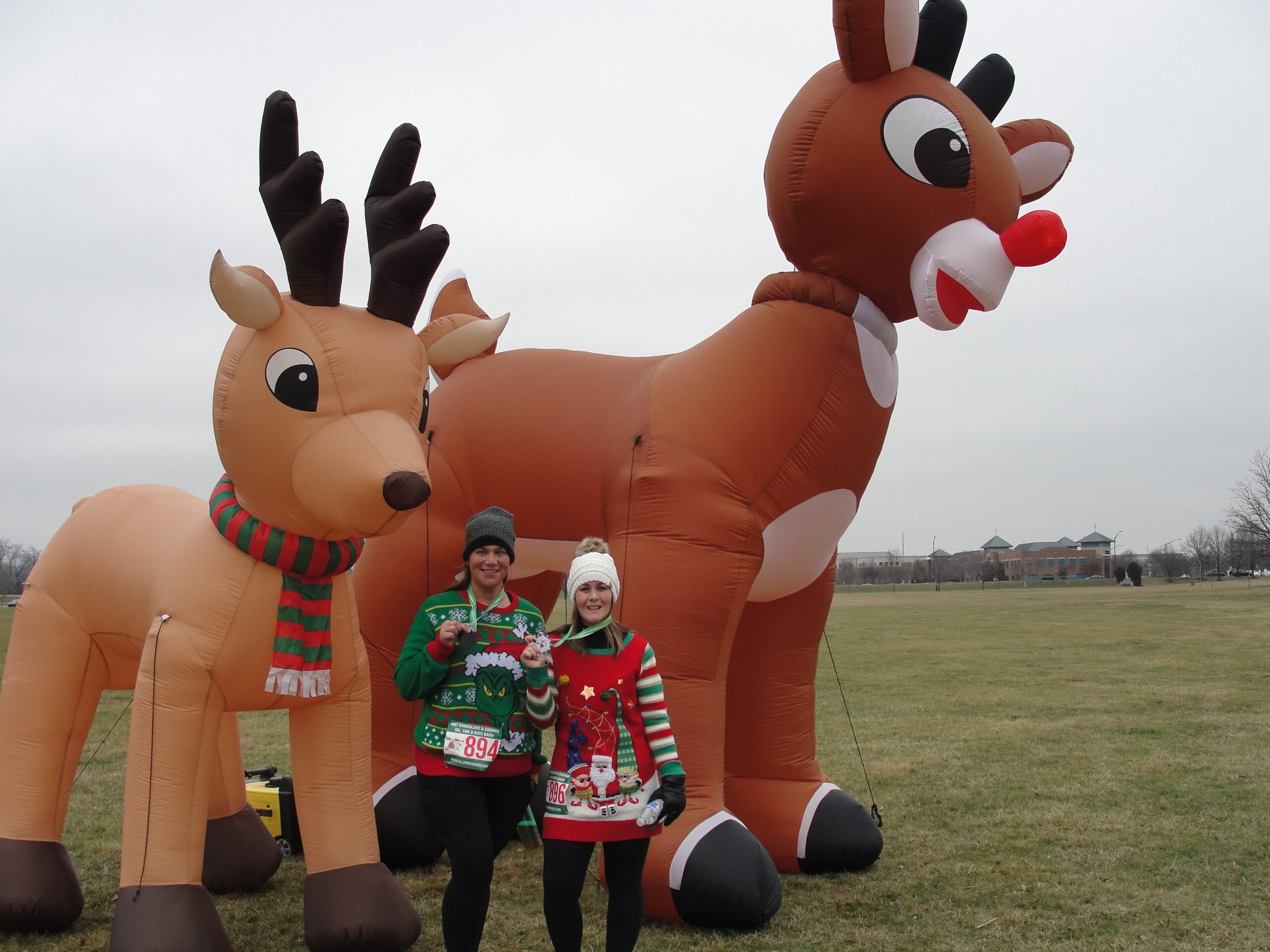 Giant Inflatable Reindeer - Columbus Hot Chocolate & Eggnog Race - USA Race Timing - Hot Chocolate Run